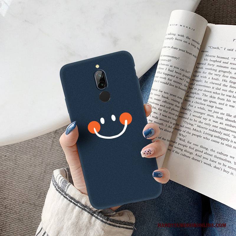 Hülle Redmi 8 Silikon Mini Nubuck, Case Redmi 8 Karikatur Schlank Blau