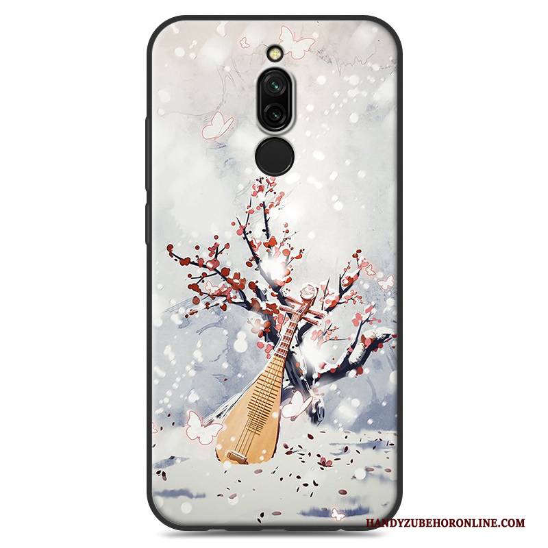 Hülle Redmi 8 Weiche Mini Handyhüllen, Case Redmi 8 Silikon Chinesische Art Weiß