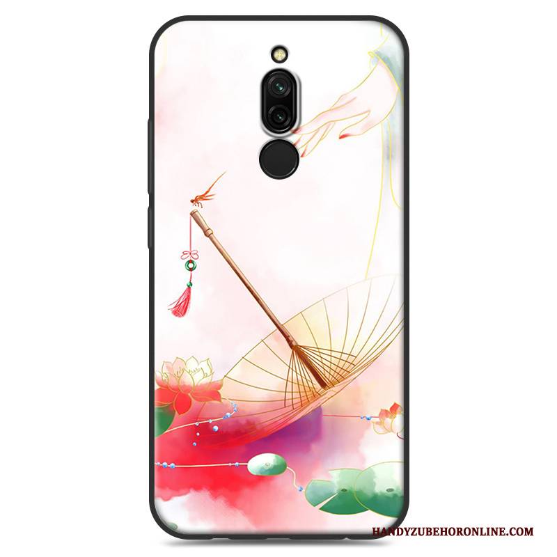 Hülle Redmi 8 Weiche Mini Handyhüllen, Case Redmi 8 Silikon Chinesische Art Weiß