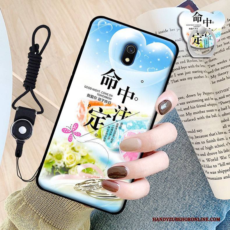 Hülle Redmi 8a Karikatur Rot Hängende Verzierungen, Case Redmi 8a Weiche Trend Schwarz