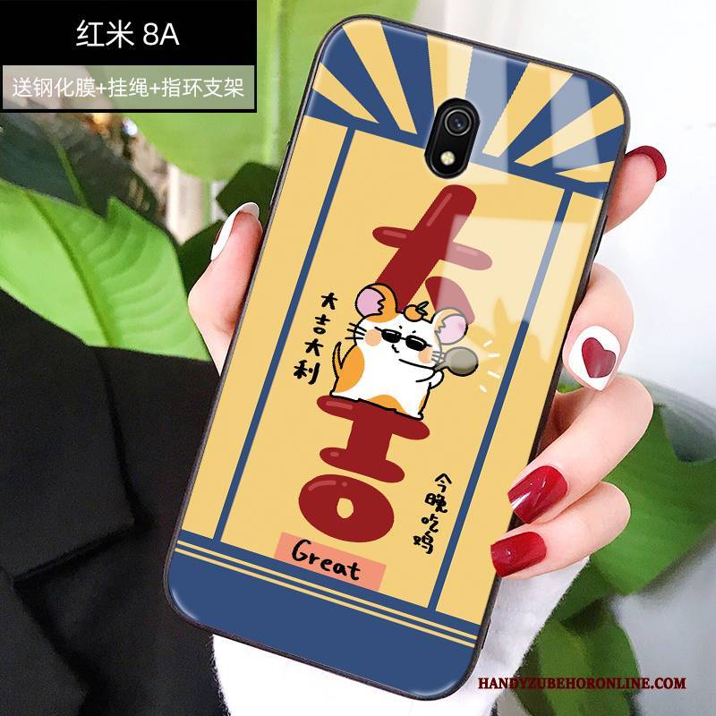 Hülle Redmi 8a Schutz Glas Groß, Case Redmi 8a Karikatur Handyhüllen Neu