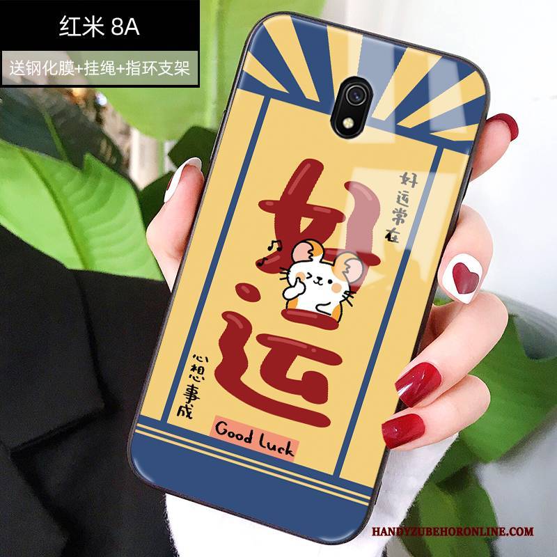 Hülle Redmi 8a Schutz Glas Groß, Case Redmi 8a Karikatur Handyhüllen Neu