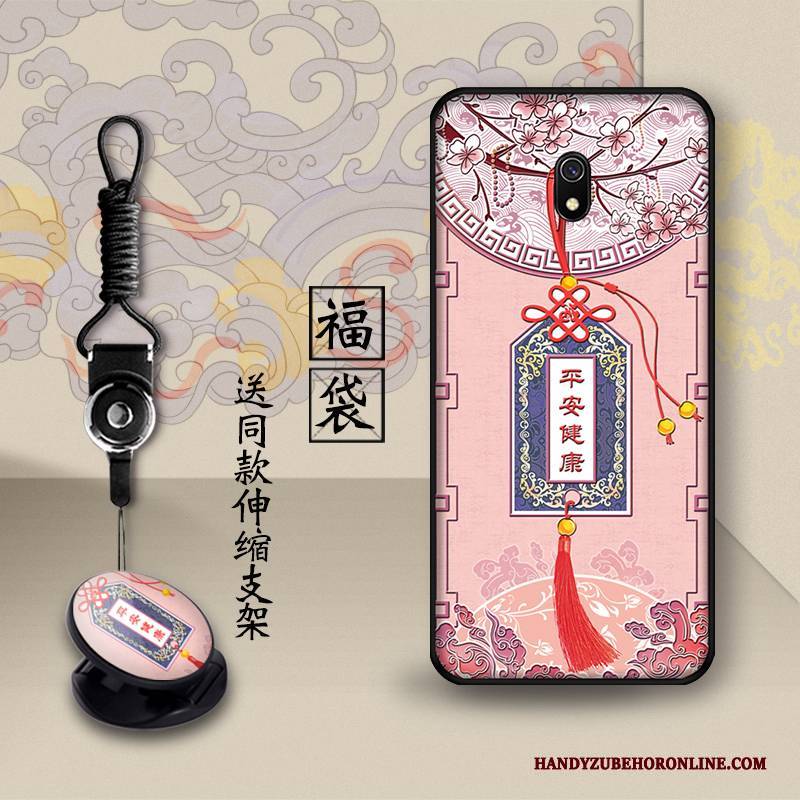 Hülle Redmi 8a Schutz Handyhüllen Rot, Case Redmi 8a Retro Trend Chinesische Art