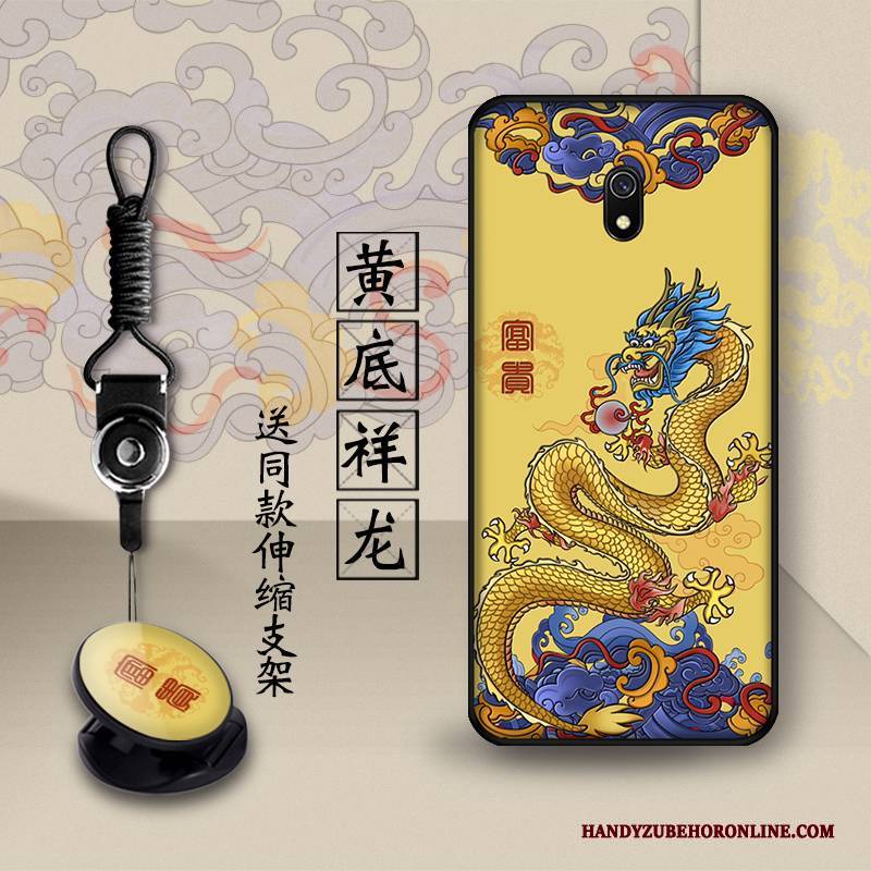 Hülle Redmi 8a Schutz Handyhüllen Rot, Case Redmi 8a Retro Trend Chinesische Art