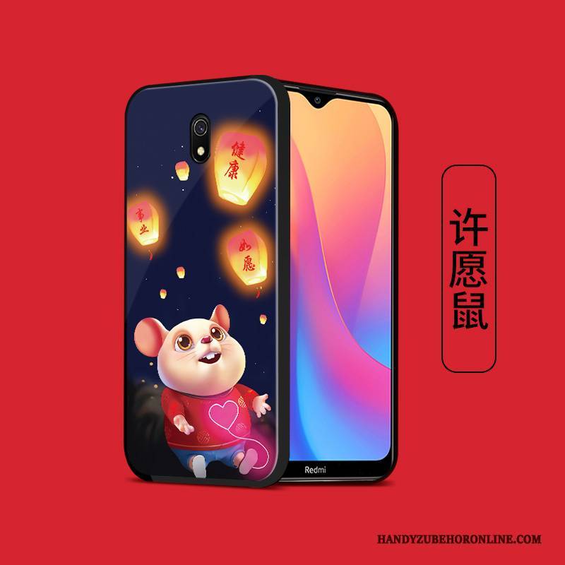 Hülle Redmi 8a Silikon Anti-sturz Temperieren, Case Redmi 8a Weiche Rot Neu