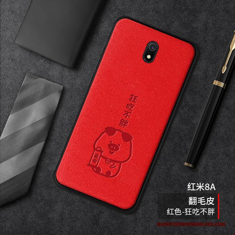 Hülle Redmi 8a Taschen Anti-sturz Mini, Case Redmi 8a Leder Trendmarke Persönlichkeit