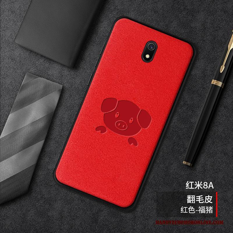 Hülle Redmi 8a Taschen Anti-sturz Mini, Case Redmi 8a Leder Trendmarke Persönlichkeit