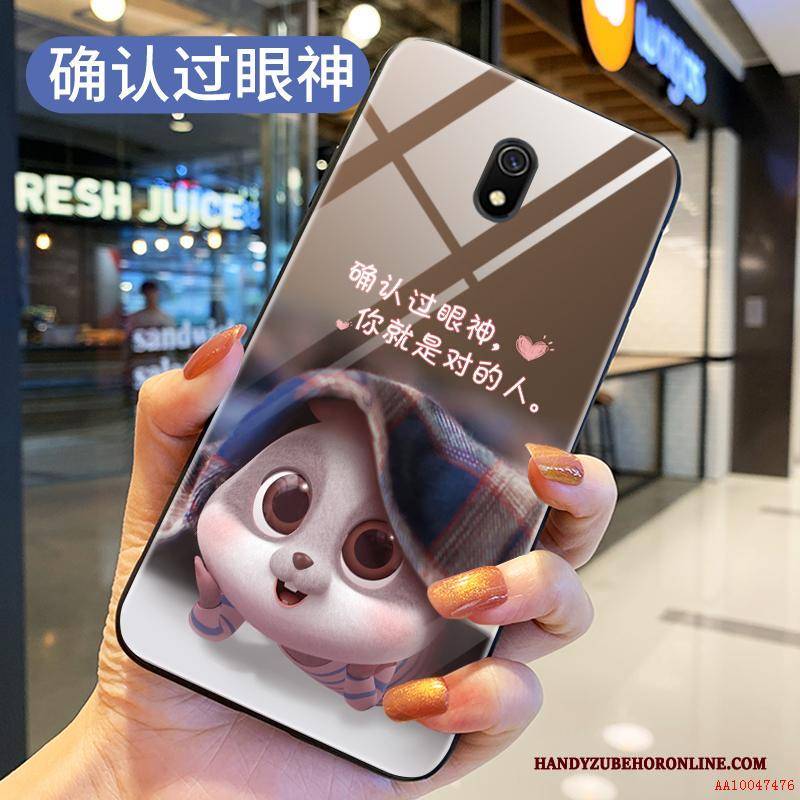 Hülle Redmi 8a Taschen Netto Rot Glas, Case Redmi 8a Karikatur Ratte Schlank