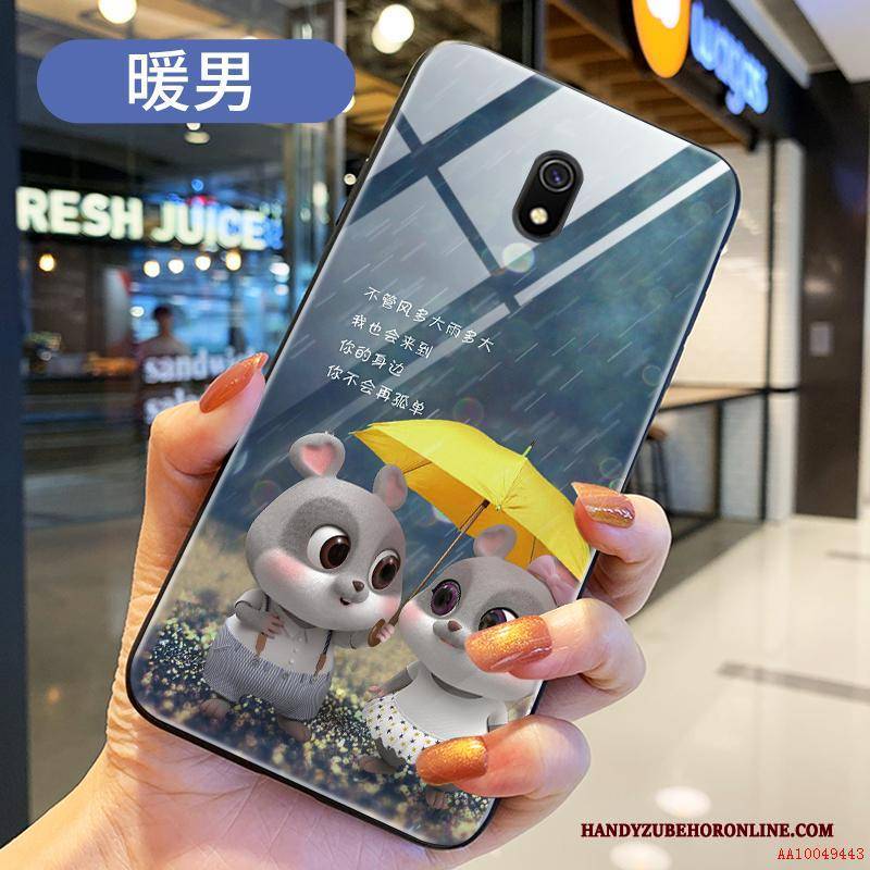 Hülle Redmi 8a Taschen Netto Rot Glas, Case Redmi 8a Karikatur Ratte Schlank