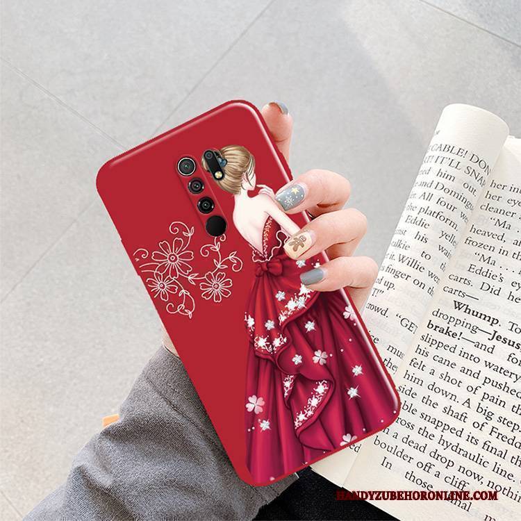 Hülle Redmi 9 Kreativ Handyhüllen Netto Rot, Case Redmi 9 Taschen Grün Trend