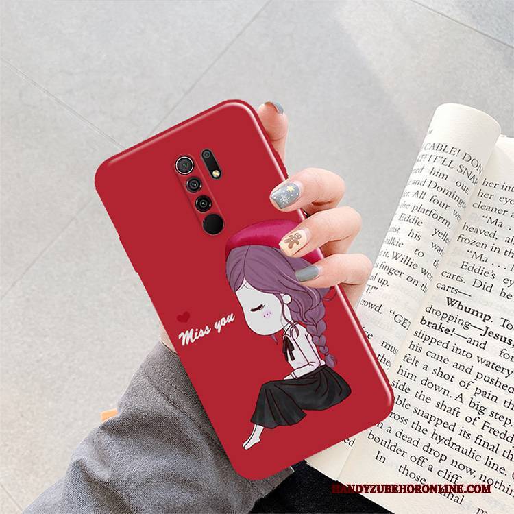 Hülle Redmi 9 Kreativ Handyhüllen Netto Rot, Case Redmi 9 Taschen Grün Trend