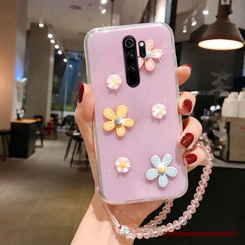 Hülle Redmi 9 Schutz Anti-sturz Handyhüllen, Case Redmi 9 Weiche Transparent Rosa