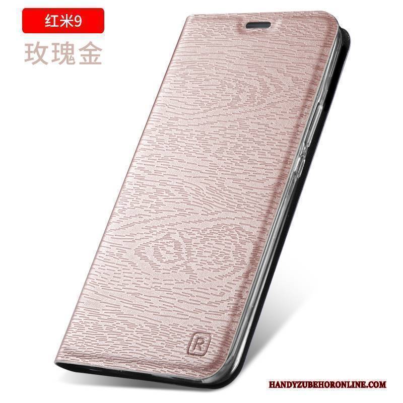 Hülle Redmi 9 Schutz Handyhüllen Anti-sturz, Case Redmi 9 Weiche Rot Dunkelblau