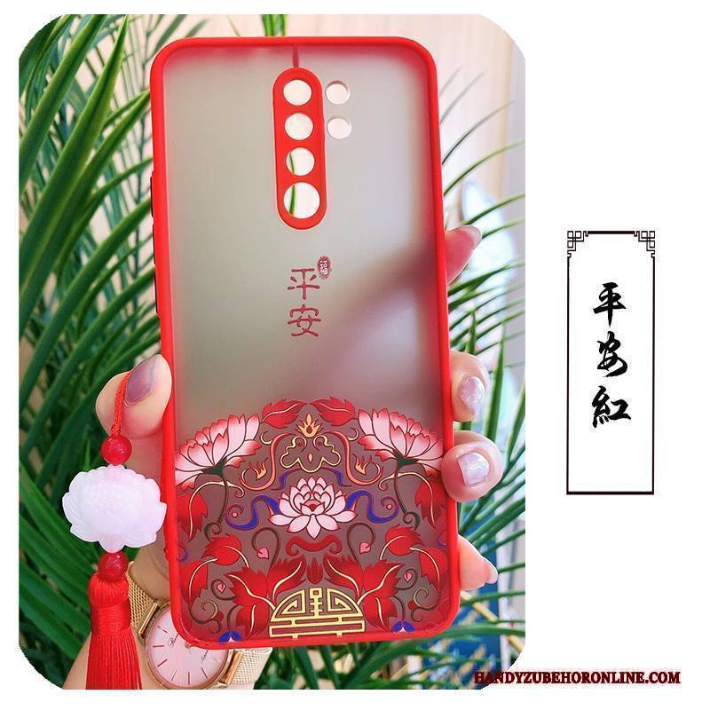 Hülle Redmi 9 Schutz Hängende Verzierungen Chinesische Art, Case Redmi 9 Silikon Lila Ring