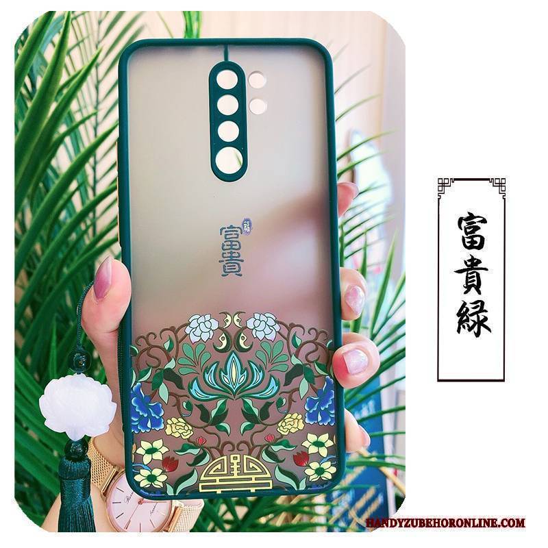 Hülle Redmi 9 Schutz Hängende Verzierungen Chinesische Art, Case Redmi 9 Silikon Lila Ring