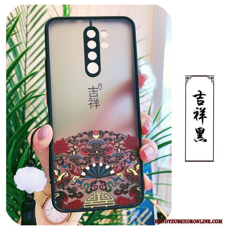 Hülle Redmi 9 Schutz Hängende Verzierungen Chinesische Art, Case Redmi 9 Silikon Lila Ring