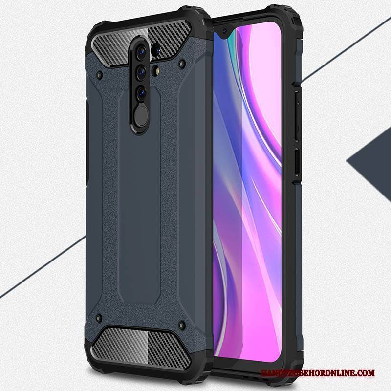 Hülle Redmi 9 Schutz Neu Schwarz, Case Redmi 9 Weiche Rot Schwer