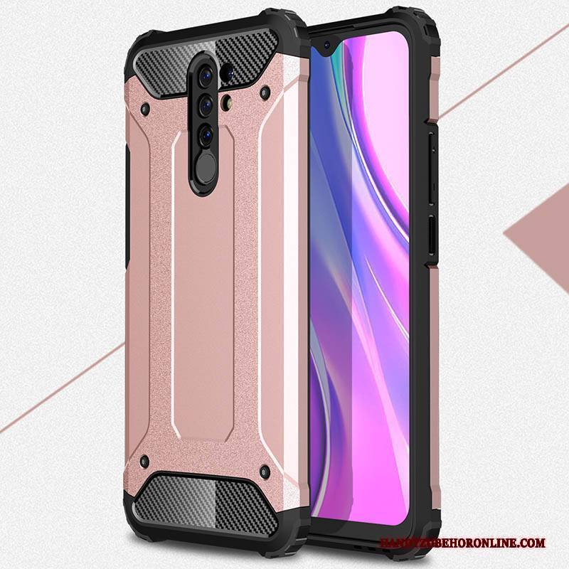 Hülle Redmi 9 Schutz Neu Schwarz, Case Redmi 9 Weiche Rot Schwer