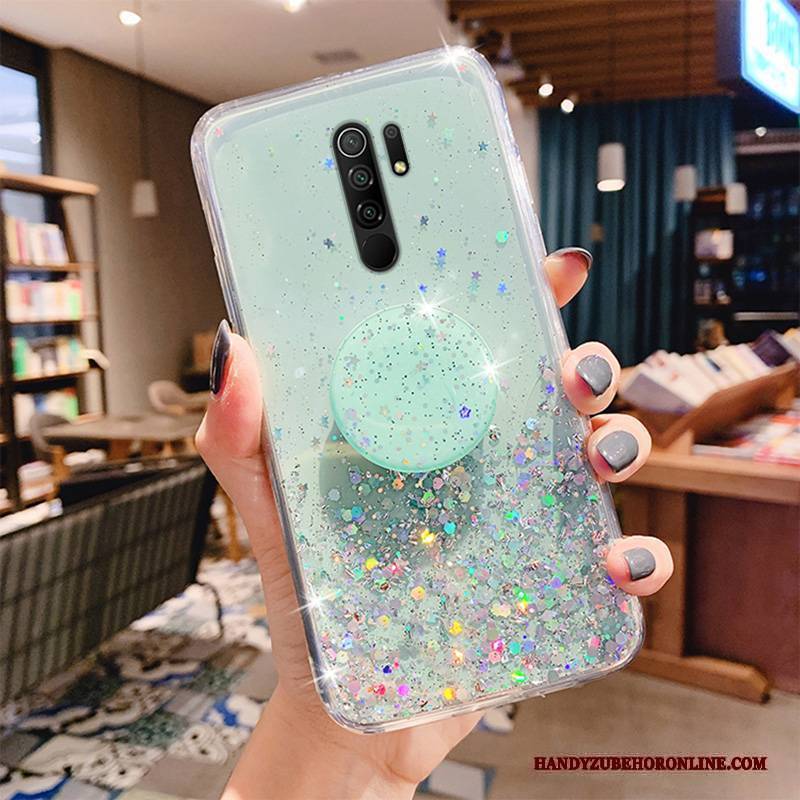 Hülle Redmi 9 Schutz Transparent High-end, Case Redmi 9 Halterung Neu Grün