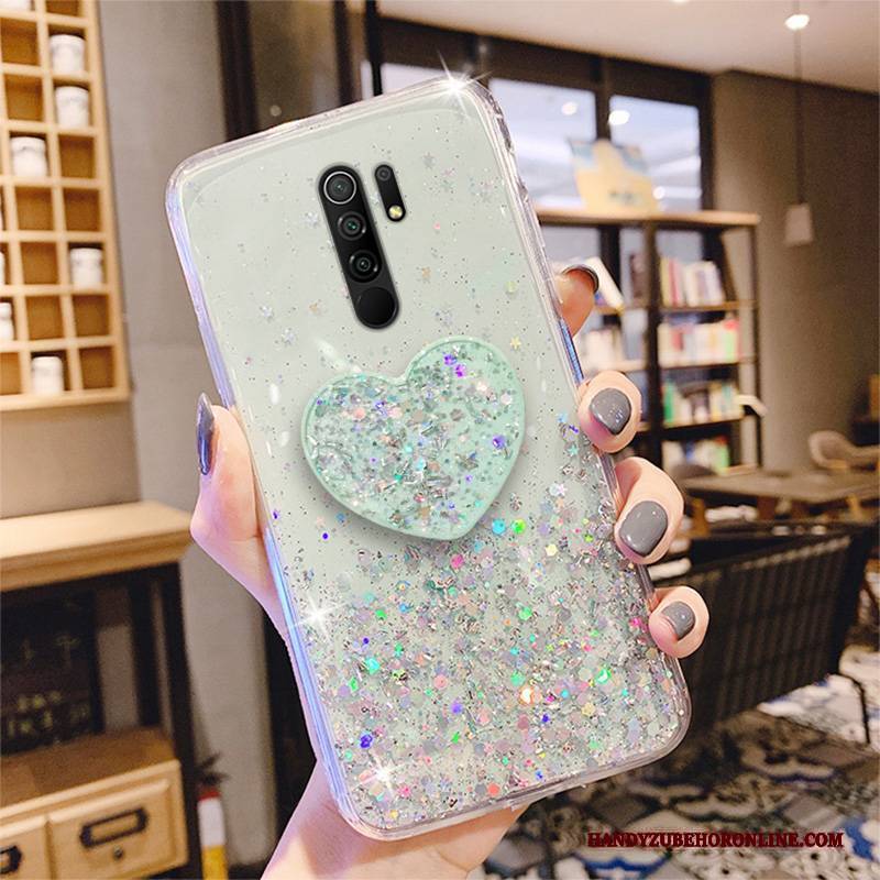 Hülle Redmi 9 Schutz Transparent High-end, Case Redmi 9 Halterung Neu Grün