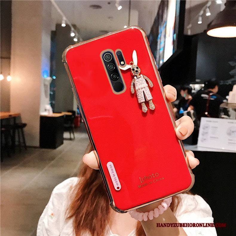 Hülle Redmi 9 Silikon Einfach Rot, Case Redmi 9 Mode Anti-sturz Überzug