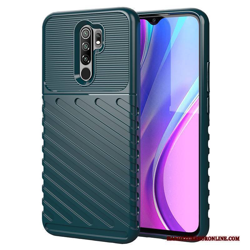 Hülle Redmi 9 Weiche Handyhüllen Anti-sturz, Case Redmi 9 Taschen Blau Trendmarke