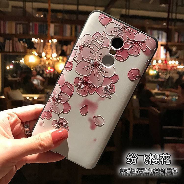 Hülle Redmi Note 4x Halterung Handyhüllen Hoch, Case Redmi Note 4x Weiche Rot Rosa