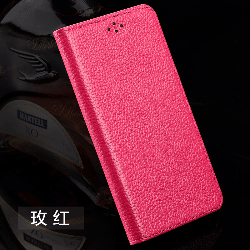 Hülle Redmi Note 4x Leder Rot Mini, Case Redmi Note 4x Schutz Handyhüllen Rosa