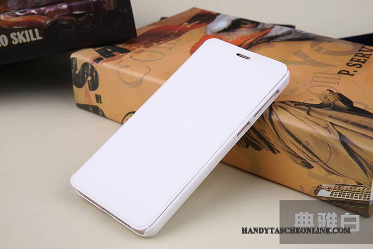 Hülle Redmi Note 4x Lederhülle Mini Rot, Case Redmi Note 4x Folio Handyhüllen Anti-sturz