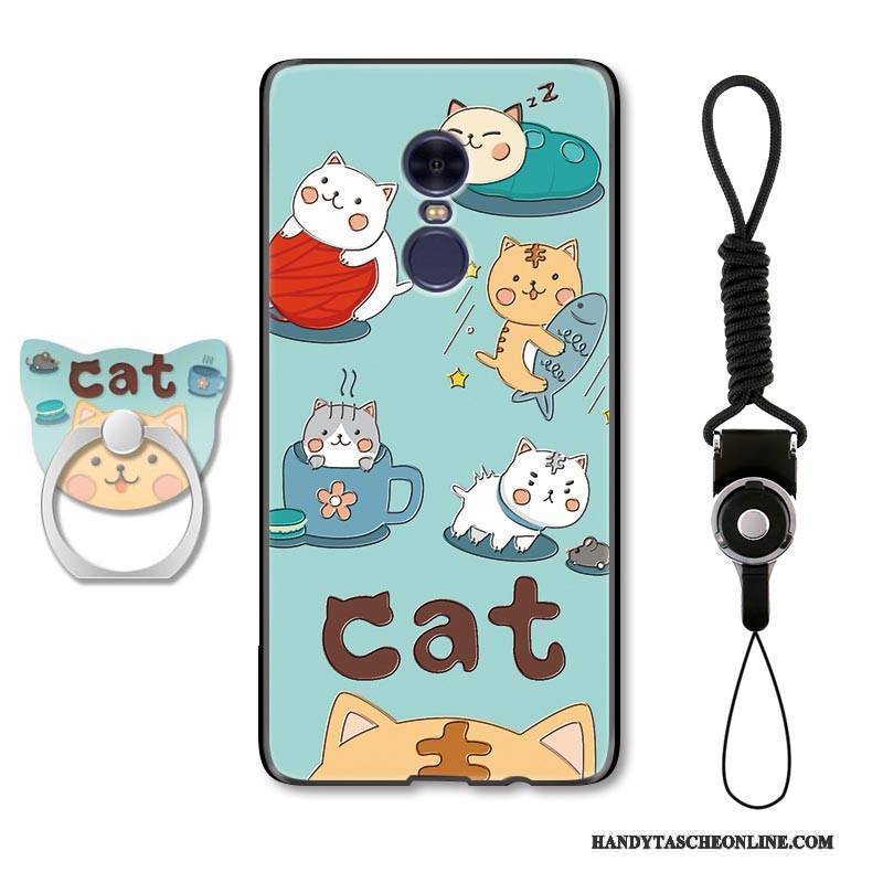 Hülle Redmi Note 4x Taschen Blau Katzen, Case Redmi Note 4x Karikatur Handyhüllen Anti-sturz