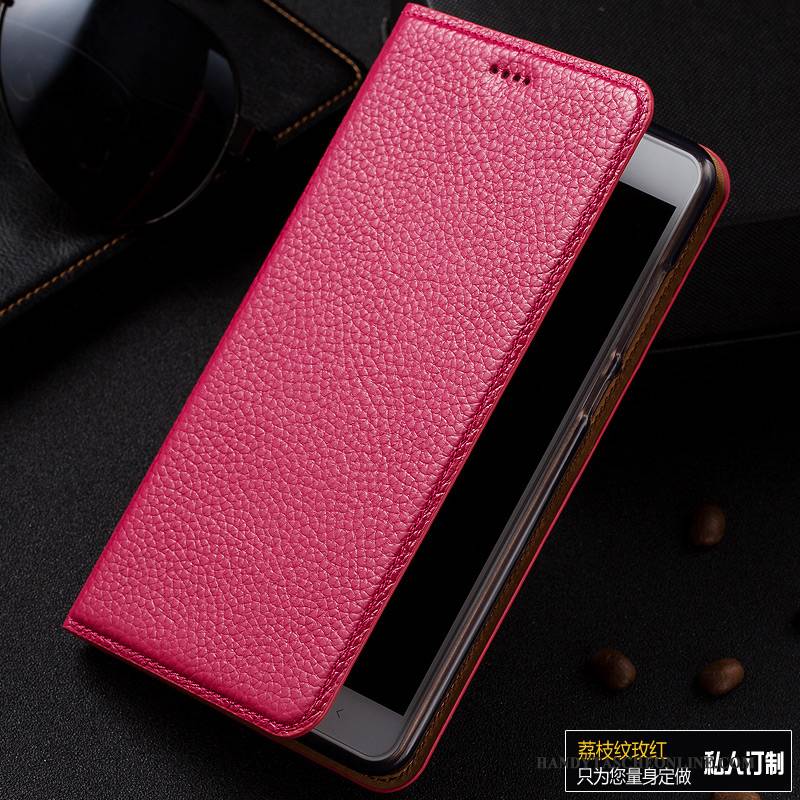 Hülle Redmi Note 5 Folio Rot Handyhüllen, Case Redmi Note 5 Leder Litchi Blau