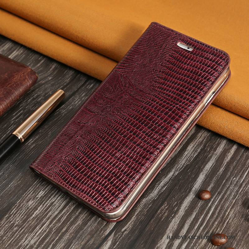 Hülle Redmi Note 5 Pro Lederhülle Business Rosa, Case Redmi Note 5 Pro Weiche Mini Rot