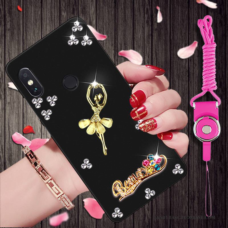 Hülle Redmi Note 5 Pro Strass Trend Handyhüllen, Case Redmi Note 5 Pro Weiche Mini Rot