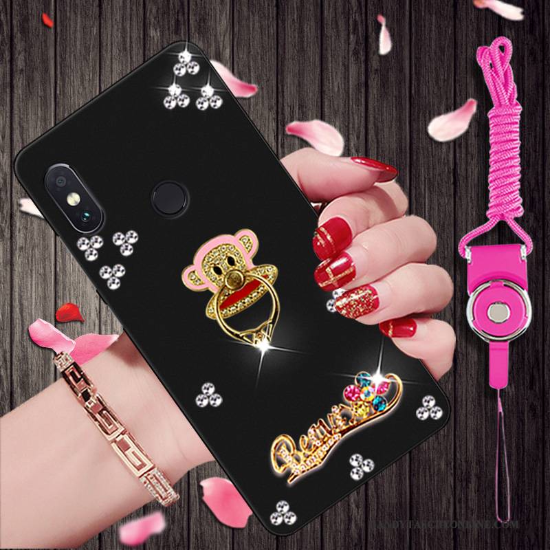 Hülle Redmi Note 5 Pro Strass Trend Handyhüllen, Case Redmi Note 5 Pro Weiche Mini Rot