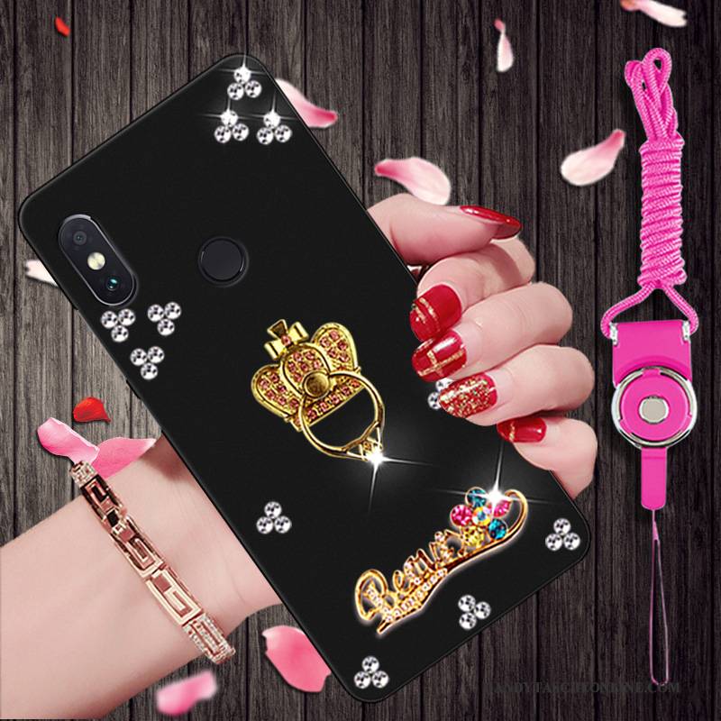 Hülle Redmi Note 5 Pro Strass Trend Handyhüllen, Case Redmi Note 5 Pro Weiche Mini Rot