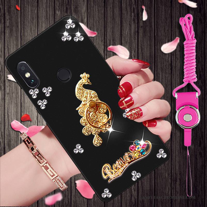 Hülle Redmi Note 5 Pro Strass Trend Handyhüllen, Case Redmi Note 5 Pro Weiche Mini Rot