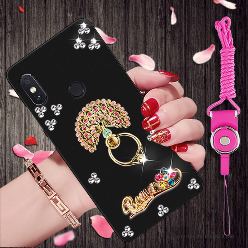 Hülle Redmi Note 5 Pro Strass Trend Handyhüllen, Case Redmi Note 5 Pro Weiche Mini Rot