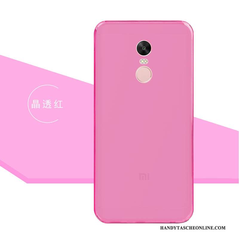 Hülle Redmi Note 5 Taschen Farbe Transparent, Case Redmi Note 5 Schutz Rosa Rot