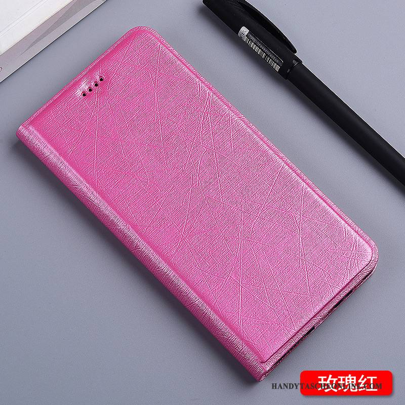 Hülle Redmi Note 5 Taschen Rot Seide, Case Redmi Note 5 Folio Handyhüllen