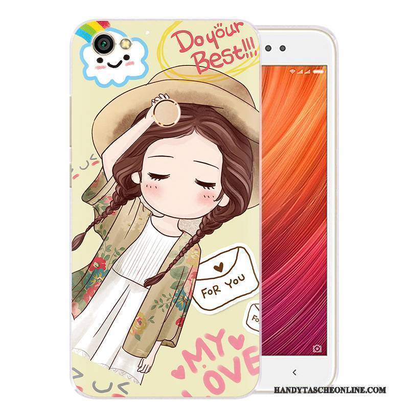 Hülle Redmi Note 5a Farbe Handyhüllen Rot, Case Redmi Note 5a Karikatur Mini Anti-sturz