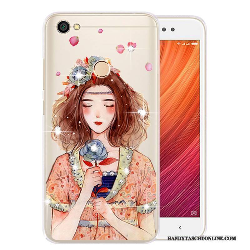 Hülle Redmi Note 5a Farbe Handyhüllen Rot, Case Redmi Note 5a Karikatur Mini Anti-sturz