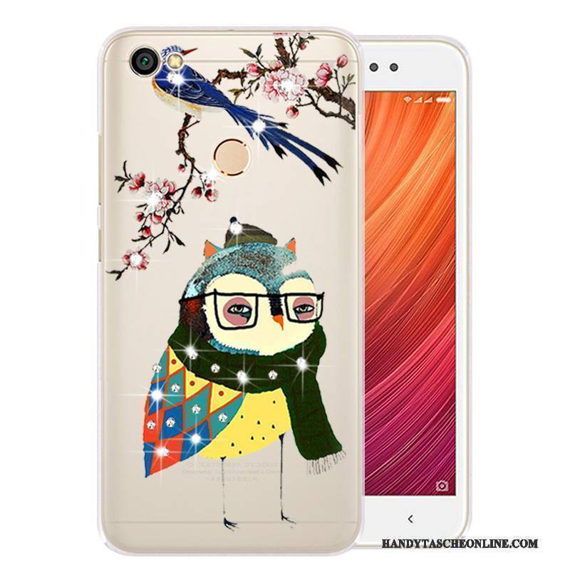 Hülle Redmi Note 5a Farbe Handyhüllen Rot, Case Redmi Note 5a Karikatur Mini Anti-sturz