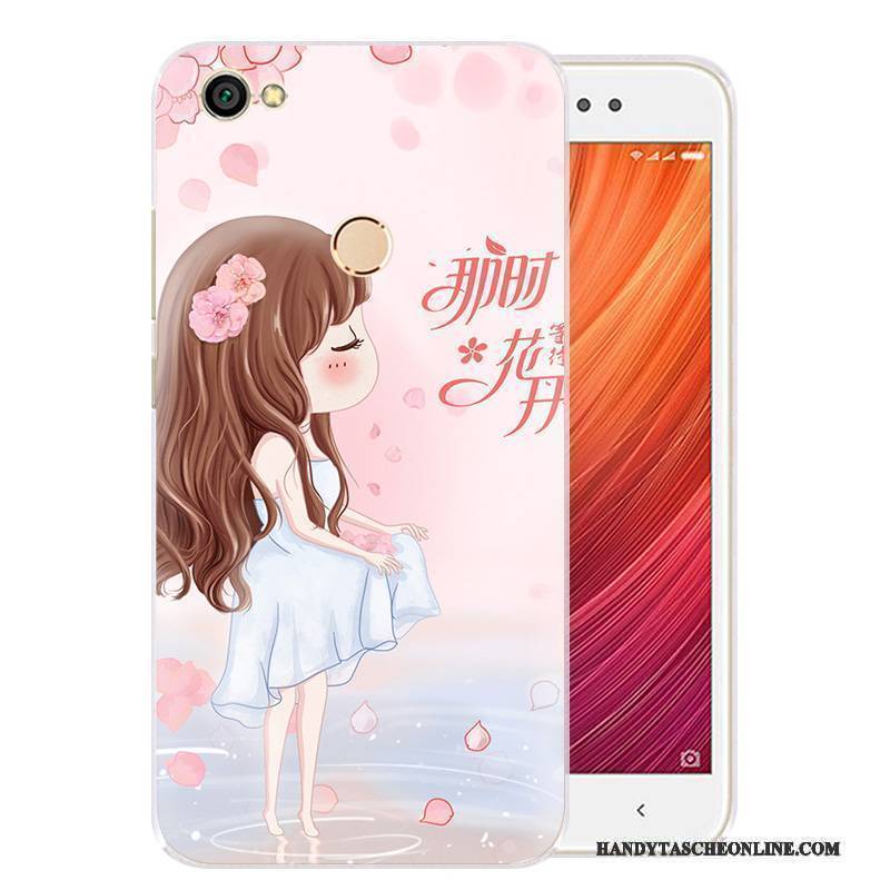 Hülle Redmi Note 5a Farbe Handyhüllen Rot, Case Redmi Note 5a Karikatur Mini Anti-sturz