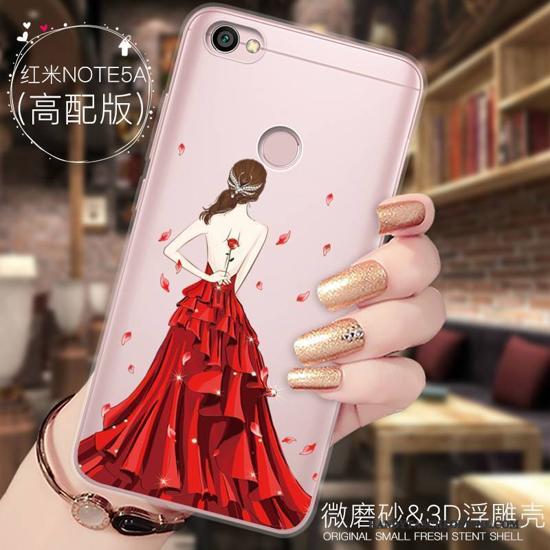 Hülle Redmi Note 5a Karikatur Hängende Verzierungen Rot, Case Redmi Note 5a Taschen Anti-sturz Handyhüllen