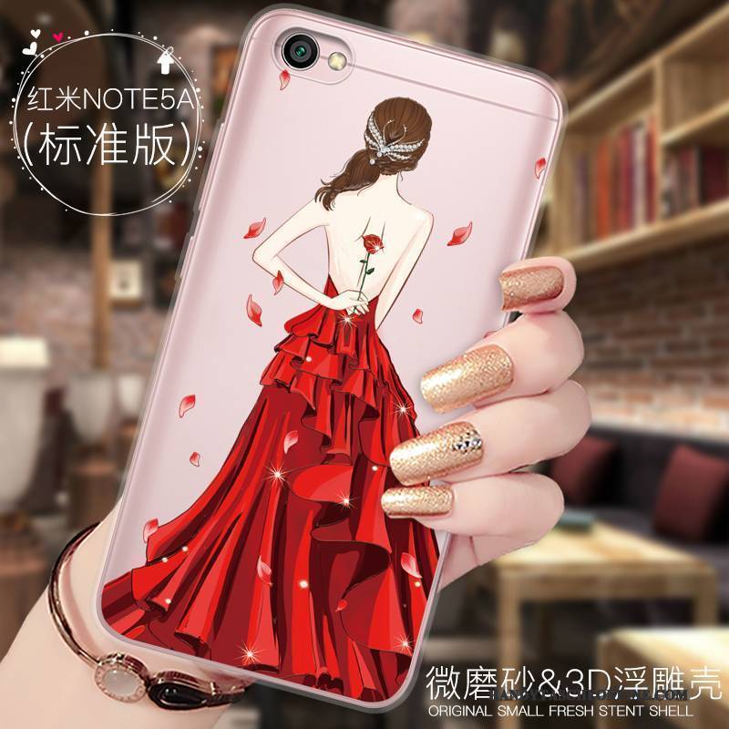 Hülle Redmi Note 5a Karikatur Hängende Verzierungen Rot, Case Redmi Note 5a Taschen Anti-sturz Handyhüllen