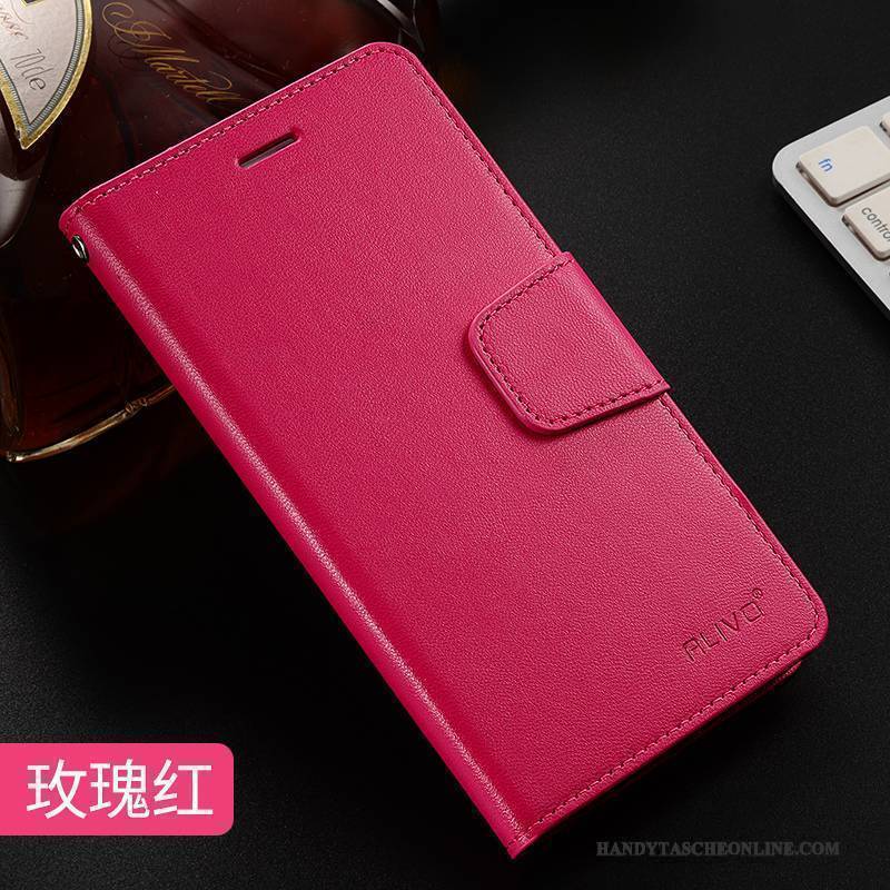 Hülle Redmi Note 5a Lederhülle Rot Mini, Case Redmi Note 5a Silikon Handyhüllen