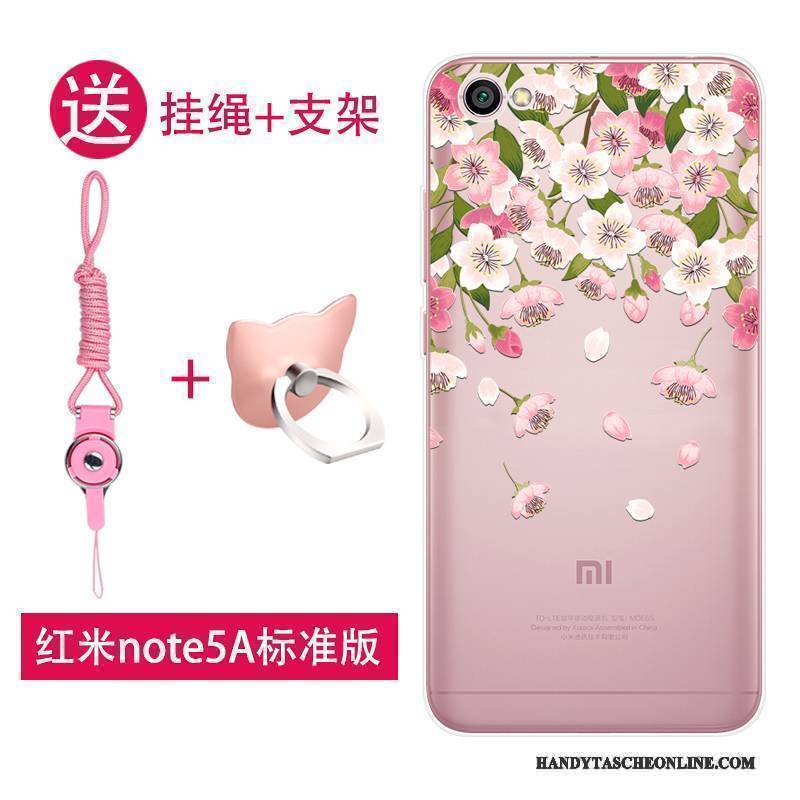 Hülle Redmi Note 5a Silikon Mini Rosa, Case Redmi Note 5a Schutz Rot Persönlichkeit