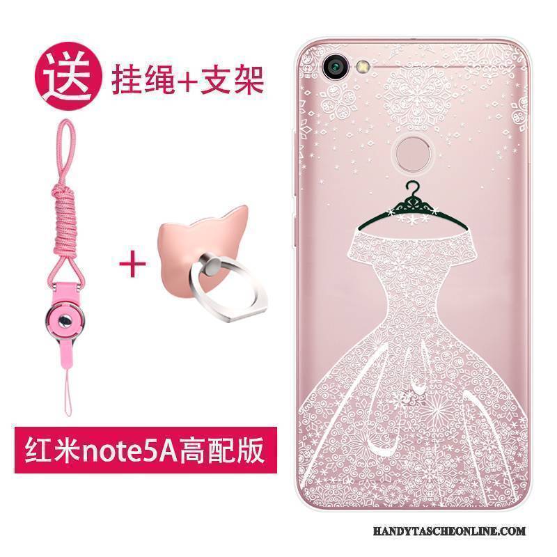 Hülle Redmi Note 5a Silikon Mini Rosa, Case Redmi Note 5a Schutz Rot Persönlichkeit