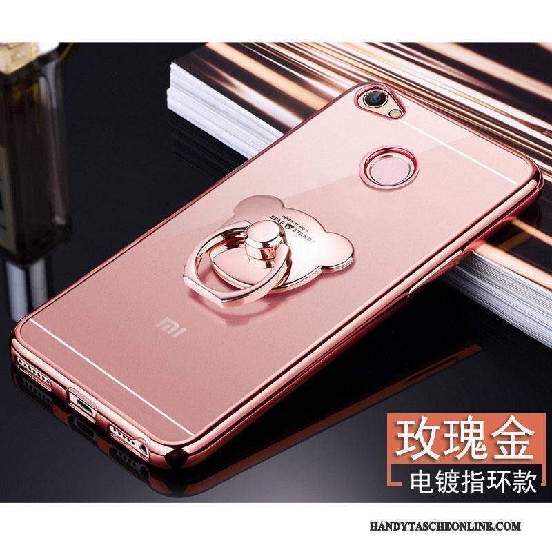 Hülle Redmi Note 5a Silikon Transparent Rot, Case Redmi Note 5a Schutz Hoch Anti-sturz