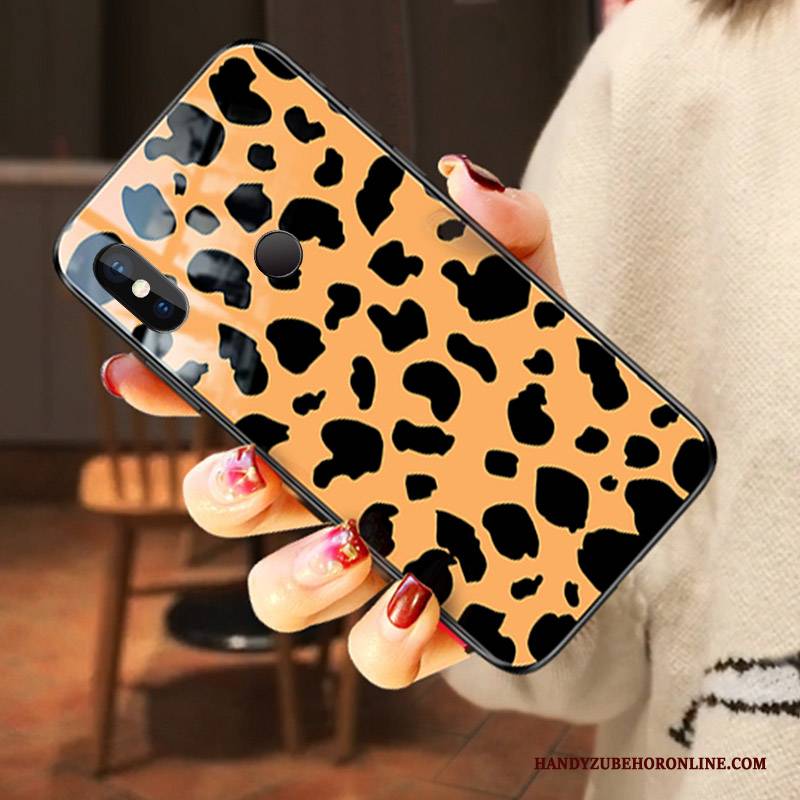 Hülle Redmi Note 6 Pro Schutz Mini Handyhüllen, Case Redmi Note 6 Pro Glas Leopard